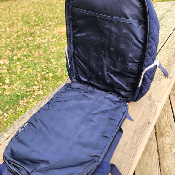 Vera Bradley quilted blue backpack for a laptop main image 9